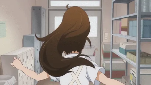 anime girl running cute ...